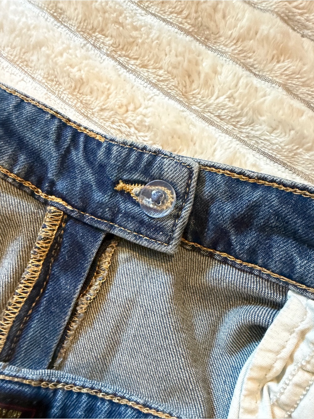 Lee High Rise Denim Retro Skort Size 6 Wrap Front Button Mini Skirt Shorts Y2K - Picture 7 of 10